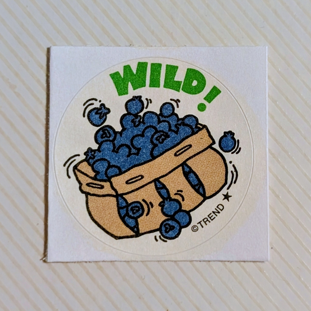 10/$25 Blueberries "Wild" Scratch & Sniff Retro Reward Sticker